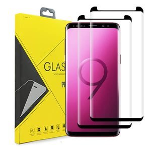 [2 Pack] Samsung Galaxy S9 Full Coverage Tempered Glass Screen Protector Film Guard (Black)