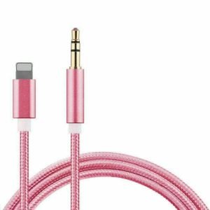 8 Pin Lightning to AUX Cable 3.5mm Male Jack Audio Auxiliary Cable for Apple iPhone iPad iPod (Rose Gold)