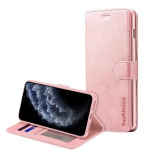Apple iPhone 11 Pro Max Wallet Flip Case Leather Card Slots Magnetic Cover (Rose Gold)