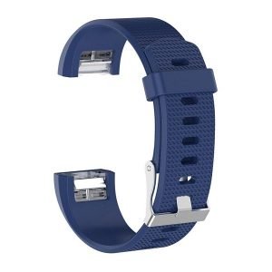 For Fitbit Charge 3 / 4 Band Replacement Wrist Strap Silicone Smart Watch Band (Large, Blue)