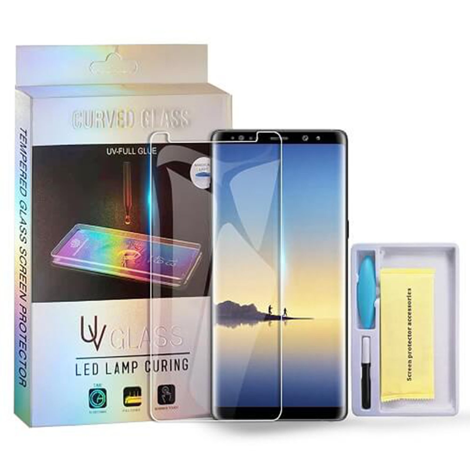 For Samsung Galaxy Note 8 UV Liquid Gel Tempered Glass Screen Protector Film Guard (Clear)