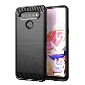 LG K51s Case Shockproof Heavy Duty Rugged Anti Knock Back Cover (Black)