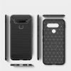 LG Q70 Case Shockproof Heavy Duty Rugged Anti Knock Back Cover (Black)