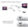 Mini Display Port to HDMI Adapter Cable For MacBook Pro & iMac Thunderbolt DP (White)