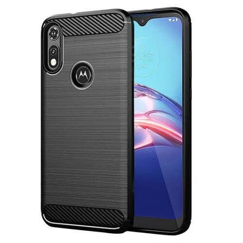 Motorola Moto E 2020 Case Shockproof Heavy Duty Rugged Anti Knock Back Cover (Black)