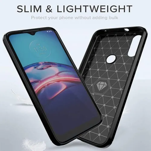 Motorola Moto E 2020 Case Shockproof Heavy Duty Rugged Anti Knock Back Cover (Black)