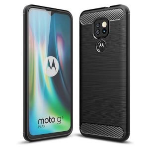 Motorola Moto G9 Play Case Shockproof Heavy Duty Rugged Anti Knock Back Cover (Black)