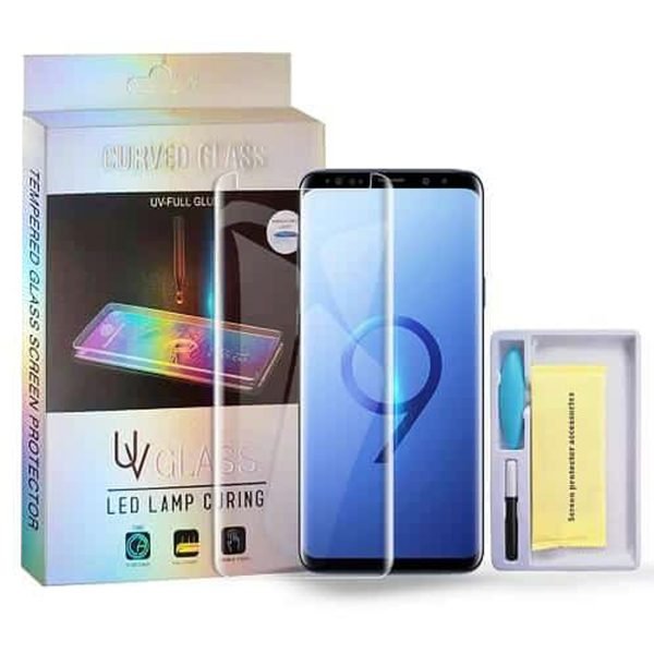 For Samsung Galaxy S9 Plus UV Liquid Gel Tempered Glass Screen Protector Film Guard (Clear)