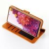 Samsung Galaxy S20 FE SupRShield Wallet Leather Card Holder Flip Protective Shockproof Magnetic Case Cover (Brown)