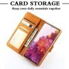Samsung Galaxy S20 FE SupRShield Wallet Leather Card Holder Flip Protective Shockproof Magnetic Case Cover (Brown)