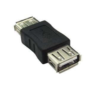 USB 2.0 Type A Female to A Female Coupler Adapter Connector FF Converter (Black)