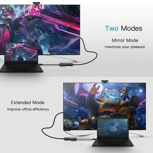 USB 3.0 to HDMI Cable Adapter Multi Display Video Converter, Windows 7 8 10, Desktop, Laptop, PC, Monitor, Projector, HDTV [Not Support Linux, Chromebook]
