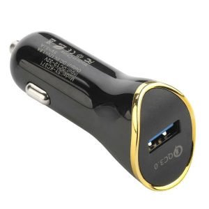 Universal Qualcomm QC3.0 Fast Charging Quick Charger USB Car Charger Mini Cigarette Lighter Adapter For iPhone Samsung Galaxy Nokia Oppo Google Pixel Xiaomi Vivo Realme Telstra Optus (Black)