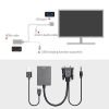 VGA to HDMI Cable Adapter Converter Full HD 1080P HDTV HDMI Cable Connector (7)