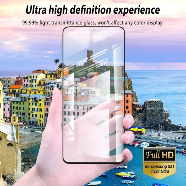 Samsung Galaxy S21 Plus 5G Black Tempered Glass LCD Screen Protector Film Guard - Image 2