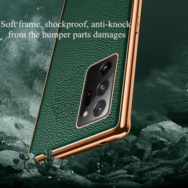For Samsung Galaxy S21 Soft Leather Shockproof Luxury Stream Plating Elegant Case Cover (Black)