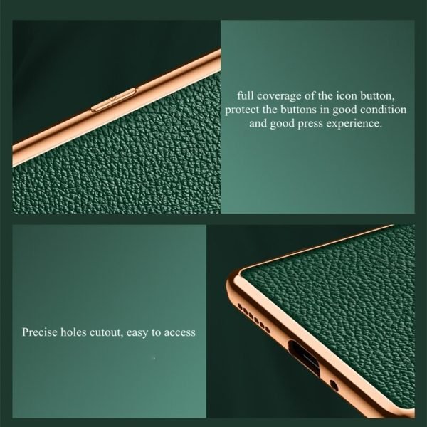 For Samsung Galaxy S21 Soft Leather Shockproof Luxury Stream Plating Elegant Case Cover (Green) - Image 7
