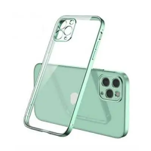 For Apple iPhone 11 Pro Smart Shockproof Luxury Stream Electro Plating Clear Elegant Case Cover (Green)