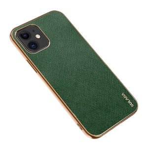 For Apple iPhone 11 Soft Leather Shockproof Luxury Stream Plating Elegant Case Cover (Green)