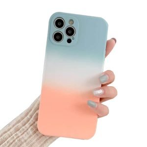 For Apple iPhone 12 Pro Smart Shockproof Liquid Silicone Full Camera Protective Case Cover (Teel+Orange)