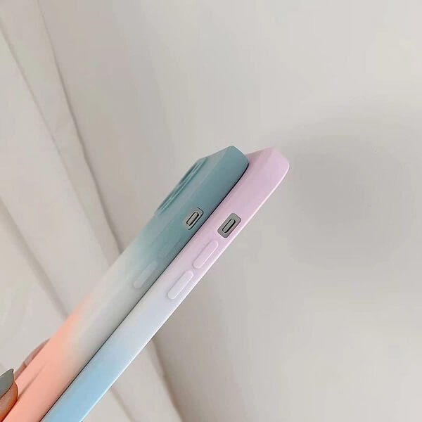 Apple iPhone 12 Pro Max Silicone Camera Protective Cover Case, Screen Protector, Wallet Leather Flip Cover, Charging Cable & Adapter. For Apple iPhone 12 Pro max Smart Shockproof Liquid Silicone Full Camera Protective Case Cover (Purple+Aqua)