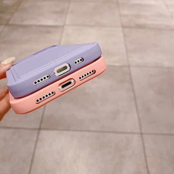 For Apple iPhone 12 Pro max Smart Shockproof Slide Camera Protector Card Slots Wallet Case Cover (Pink)