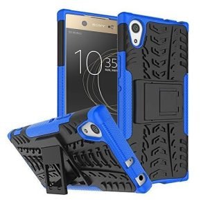For Sony XA1 Ultra Heavy Duty Tough Kickstand Shockproof Rugged Case Cover (Blue)