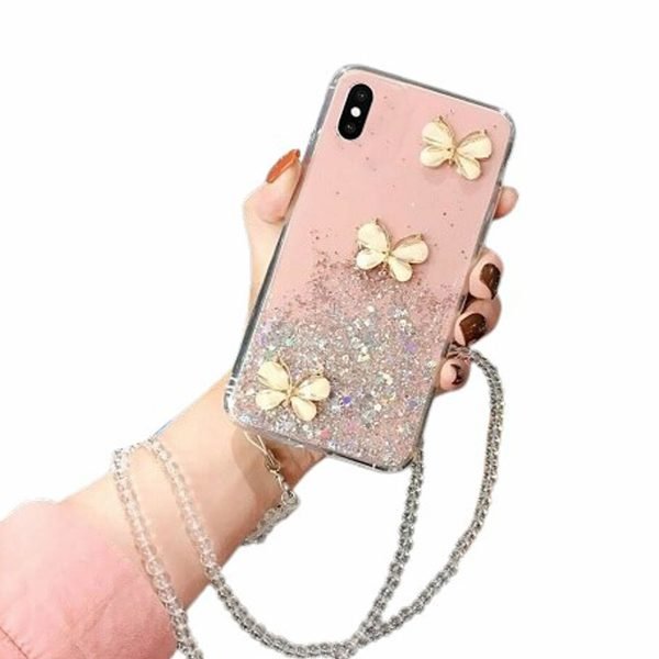 Apple iPhone XS Crystal butterfly Cover Case