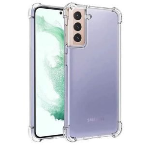 Samsung Galaxy S22 Plus Clear Case Shockproof Tough Gel Transparent Air Cushion Heavy Duty Phone Back Cover (Crystal Clear)