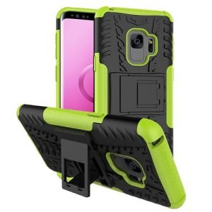 Samsung Galaxy S9 Heavy Duty Tough Kickstand Shockproof Rugged Case Cover (Green)