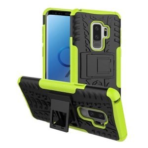 Samsung Galaxy S9 Plus Heavy Duty Tough Kickstand Shockproof Rugged Case Cover (Green)