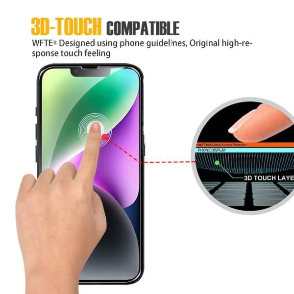 [2 Pack] Apple iPhone 14 Tempered Glass Screen Protector Film Guard (Clear)