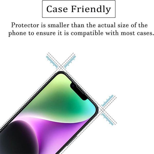 [2 Pack] Apple iPhone 14 Tempered Glass Screen Protector Film Guard (Clear)