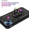 Apple iPhone 13 Magnetic Ring Cover Cover, Screen Protector,Tempered Glass, Wallet Leather Flip Cover, Charging Cable & Adapter. Apple iPhone 13 Magnetic Ring Rugged Shockproof Case Heavy Duty Protective Back Cover (Black)