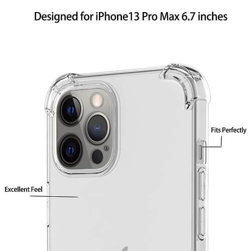 Apple iPhone 14 Pro Max Crystal Clear Heavy Duty Transparent TPU Bumper Shockproof Case Cover