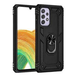 Samsung Galaxy A33 5G Magnetic Ring Rugged Shockproof Case Heavy Duty Protective Back Cover (Black)