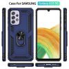Samsung Galaxy A33 5G Magnetic Ring Rugged Shockproof Case Heavy Duty Protective Back Cover (Navy Blue)