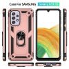 Samsung Galaxy A33 5G Magnetic Ring Cover Case, Screen Protector,Tempered Glass, Wallet Leather Flip Cover, Charging Cable & Adapter. Samsung Galaxy A33 5G Magnetic Ring Rugged Shockproof Case Heavy Duty Protective Back Cover (Rose Gold)