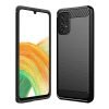 Samsung Galaxy A33 5G Shockproof Heavy Duty Rugged Matte Carbon Fiber Case Cover (Black)