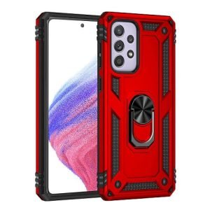 Samsung Galaxy A53 5G Magnetic Ring Rugged Shockproof Case Heavy Duty Protective Back Cover (Red)