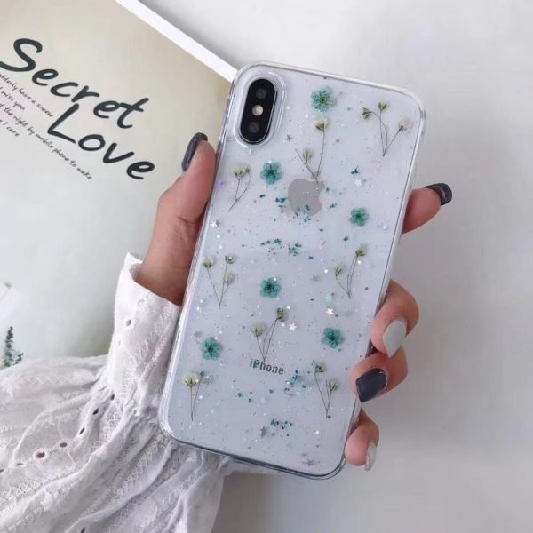 Samsung Galaxy A10e Flower Glitter Case (Blue)