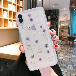 Samsung Galaxy A10e Flower Glitter Case (Purple)