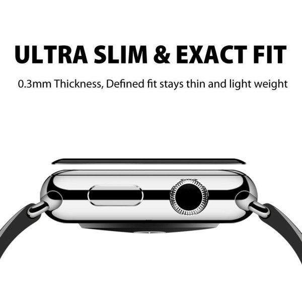 (2 Pcs) Fitbit Versa Screen Protector Full Coverage Tempered Glass Guard (Black) - Image 5