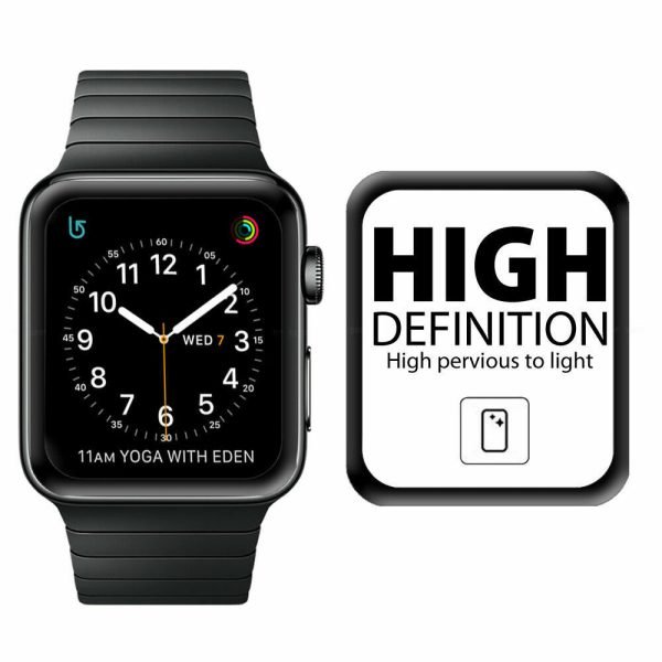 (2 Pcs) Fitbit Versa Screen Protector Full Coverage Tempered Glass Guard (Black) - Image 7