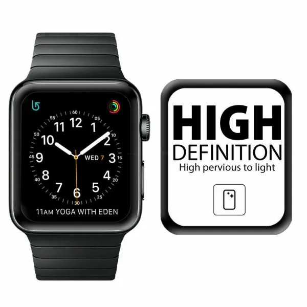 (2 Pcs) Fitbit Versa 2 Screen Protector Full Coverage Tempered Glass Guard (Black) - Image 4