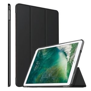 Apple iPad 12.9 2nd Gen 2017 Folio Smart Leather Magnetic Stand Case Cover (Black)