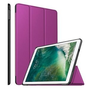 Apple iPad 12.9 2nd Gen 2017 Folio Smart Leather Magnetic Stand Case Cover (Purple)
