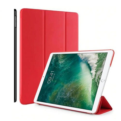 Apple iPad 12.9 2nd Gen 2017 Folio Smart Leather Magnetic Stand Case Cover (Red)