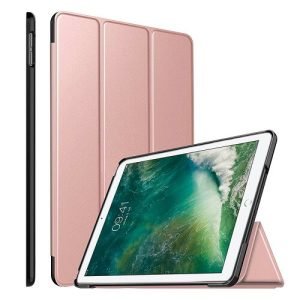 Apple iPad 12.9 2nd Gen 2017 Folio Smart Leather Magnetic Stand Case Cover (Rose Gold)