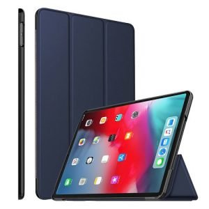 Apple iPad 12.9 3rd Gen 2018 Folio Smart Leather Magnetic Stand Case Cover (Blue)